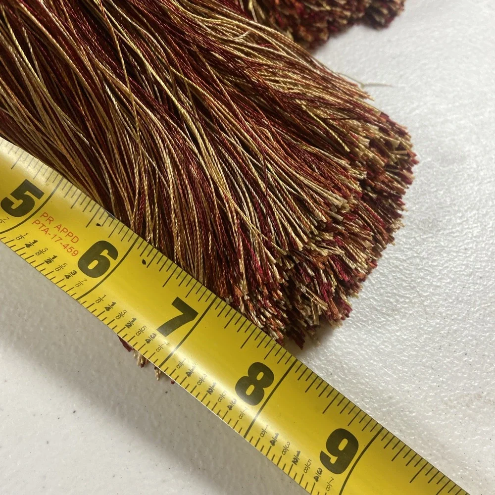 Tassel‎ Tie Backs Decorative Rope Holdbacks Drapery Large Pair Maroon/Camel